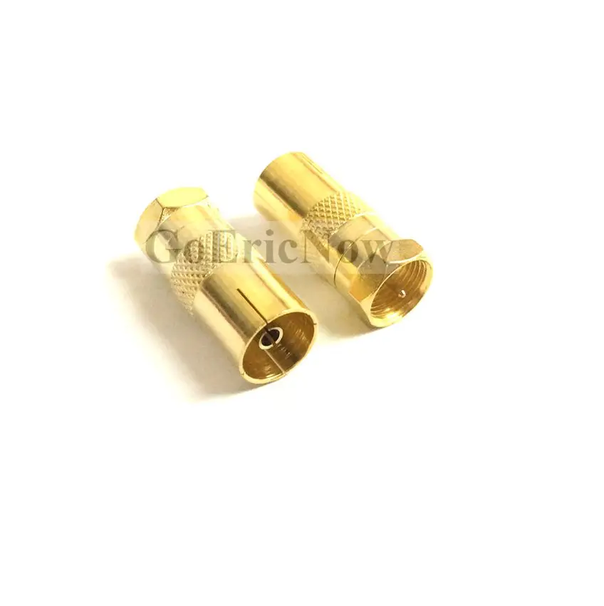 10 pcs RF Coaxial Gold Coax Adapter Connectors TV PAL Male/Female to F Male M/M Plug | Обустройство дома