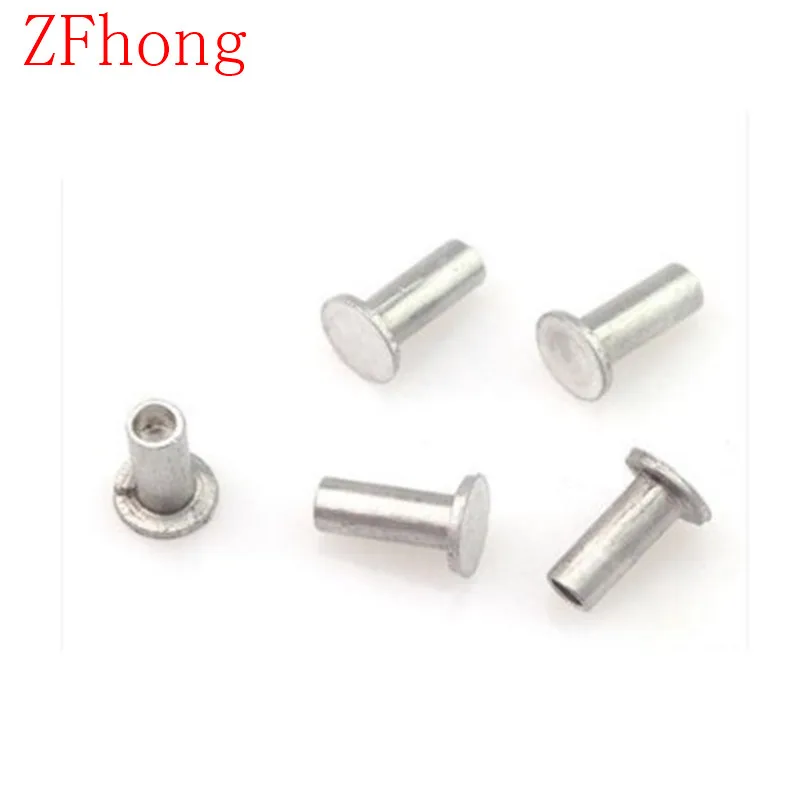 500 шт. полутрубчатые/полуполые алюминиевые заклепки с плоской головкой M3 *