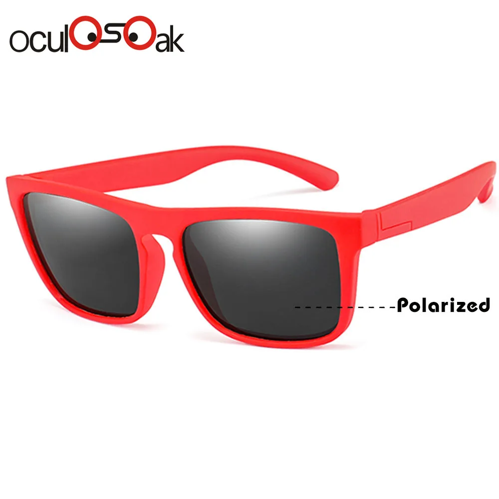 Детские квадратные поляризационные солнцезащитные очки Oculosoak Силиконовые