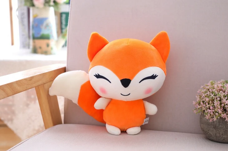 orange 23 см Kawaii куклы Лиса плюшевые мягкие животные игрушки для девочек детские игрушки для мальчиков Плюшевые подушки лисы мягкие игрушки куклы - Цвет: orange