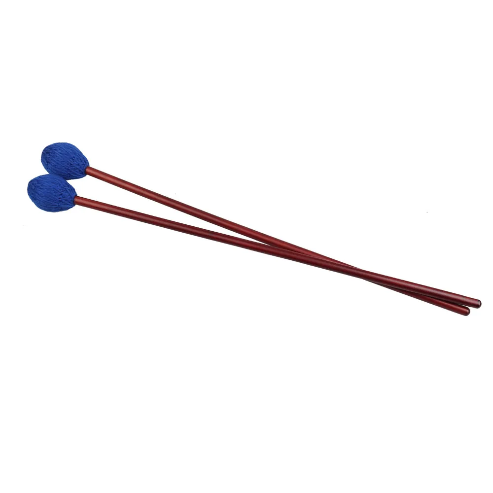 Высококачественная пряжа средней жесткости Marimba Mallets синяя красная нейлоновая пряжа головка для Marimbas Vibes Vibraphone Percussion аксессуары