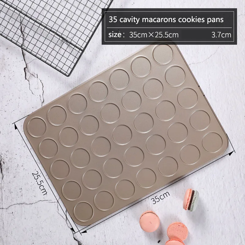 C Non Stick Gold Cookies Macarons Baking pans Stainless steel DIY Biscuit Cake Bakeware Tools - Цвет: C