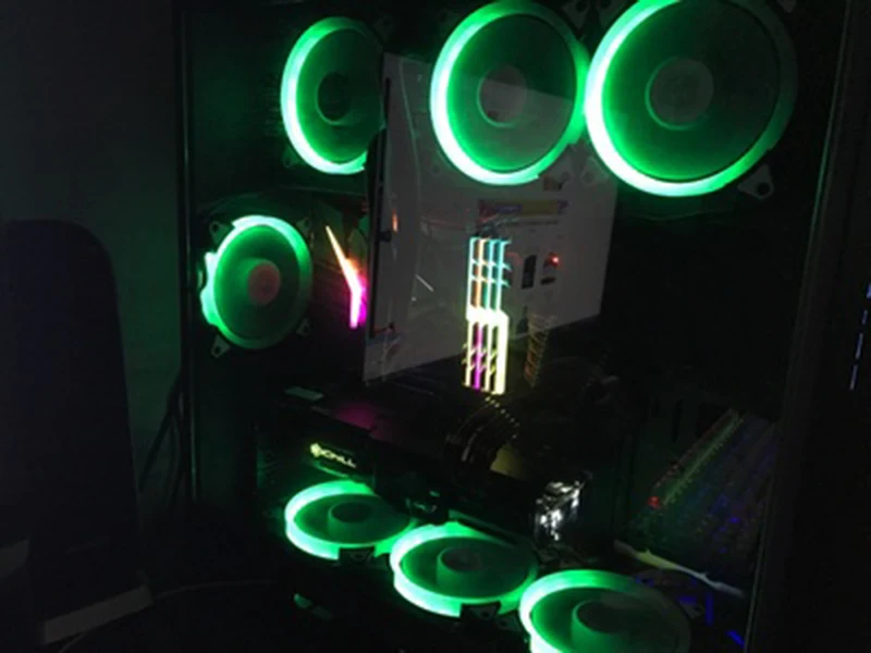 Горячий RGB Аврора охлаждающий вентилятор 120 мм 6Pin контроллер Светодиодная лента кольцо для компьютера кулер воды великолепный цвет регулируемый вентилятор радиатора
