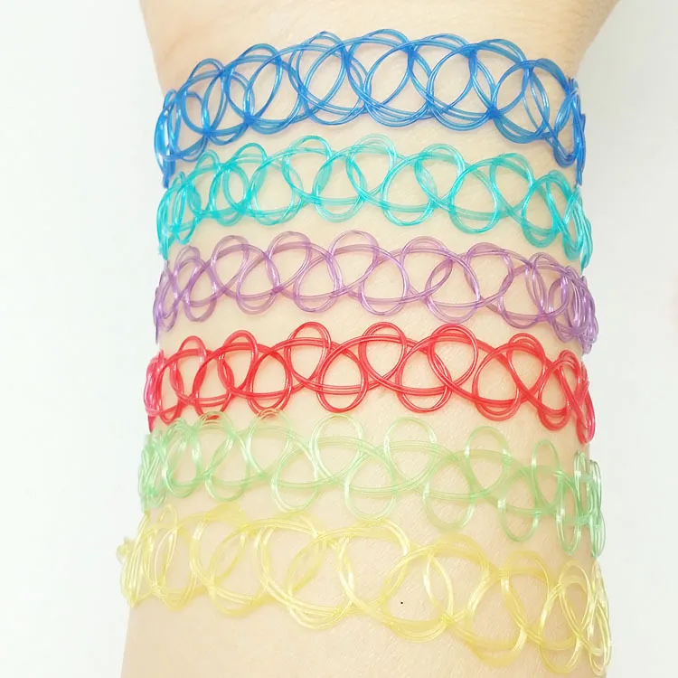 1 комплект Magic Винтаж татуировки колье ожерелье браслет и кольцо эластичные