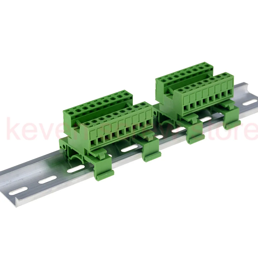 1sets 2-9pin Pitch 5.08mm Screw Plug-in Terminal Blocks connector Din Rail Mounting instead 2EDG-UKR-5.08mm Rail terminal block