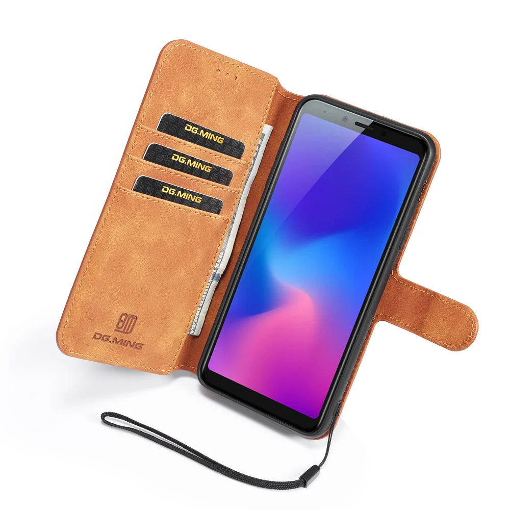 Кожаный чехол книжка для Samsung Galaxy Jean A6 Plus J8 2018 +|Чехлы-портмоне| |