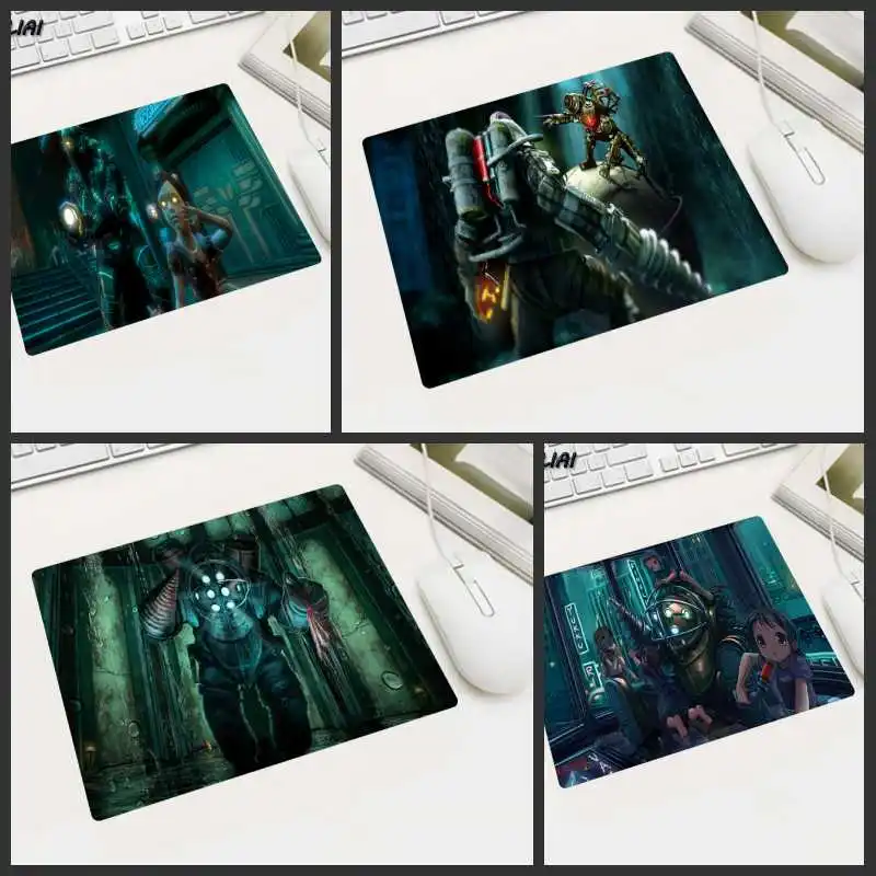 Игровой коврик для мыши XGZ DIY с аниме Bioshock геймерский Wot нескользящий небольшой