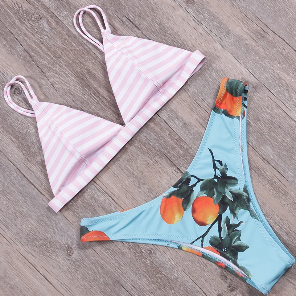 Женский купальник-бикини KayVis бразильский купальник с принтом лето 2019 |