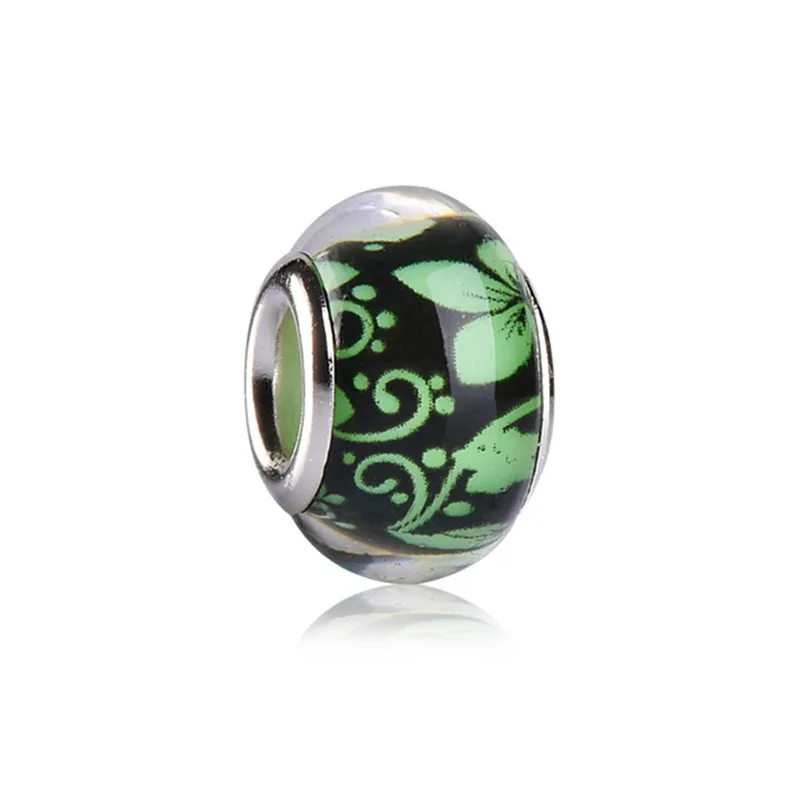 10 шт Цвет цветок прозрачная бусина бусины из акриловой смолы Spacer fit для Pandora
