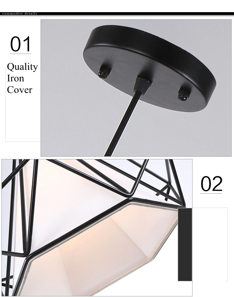 Modern Pendant Lamp Light Iron Frame Lights for Kitchen Island Dining Room Home Decoration luminaire | Лампы и освещение