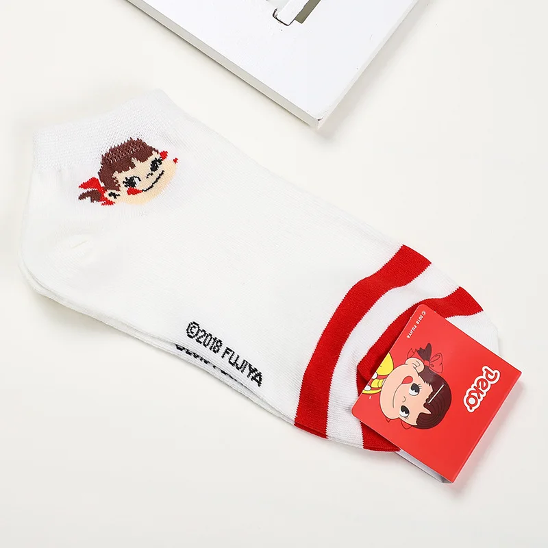 5 Cartoon fujiya fruit print socks peko poko strawberry banana peach pineapple cute funny women cotton sock spring autumn comfort - Цвет: 5