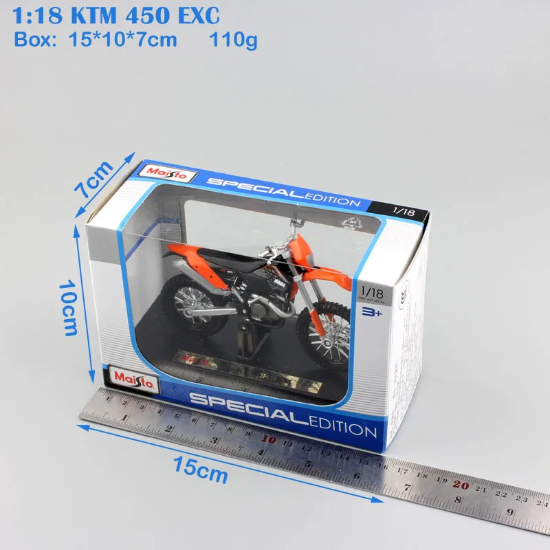 Maisto 1:18 миниатюрные весы KTM 450 EXC мотоцикл грязи гоночные транспортные средства литье под давлением модель игрушки гоночные миниатюрные хобби коллекторы