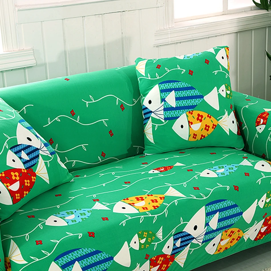 Зеленый L Форма диван Чехлы для мангала Гостиная 2 шт. Подушки 100% полиэстер