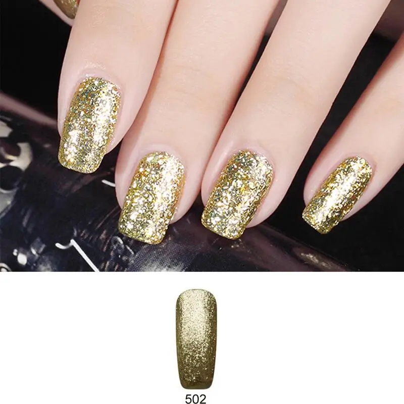 Docaty 12 Colors Gel Polish Platinum Luckly Lacquer Glitter LED UV Semi Permanent Colorful Nail Art | Красота и здоровье
