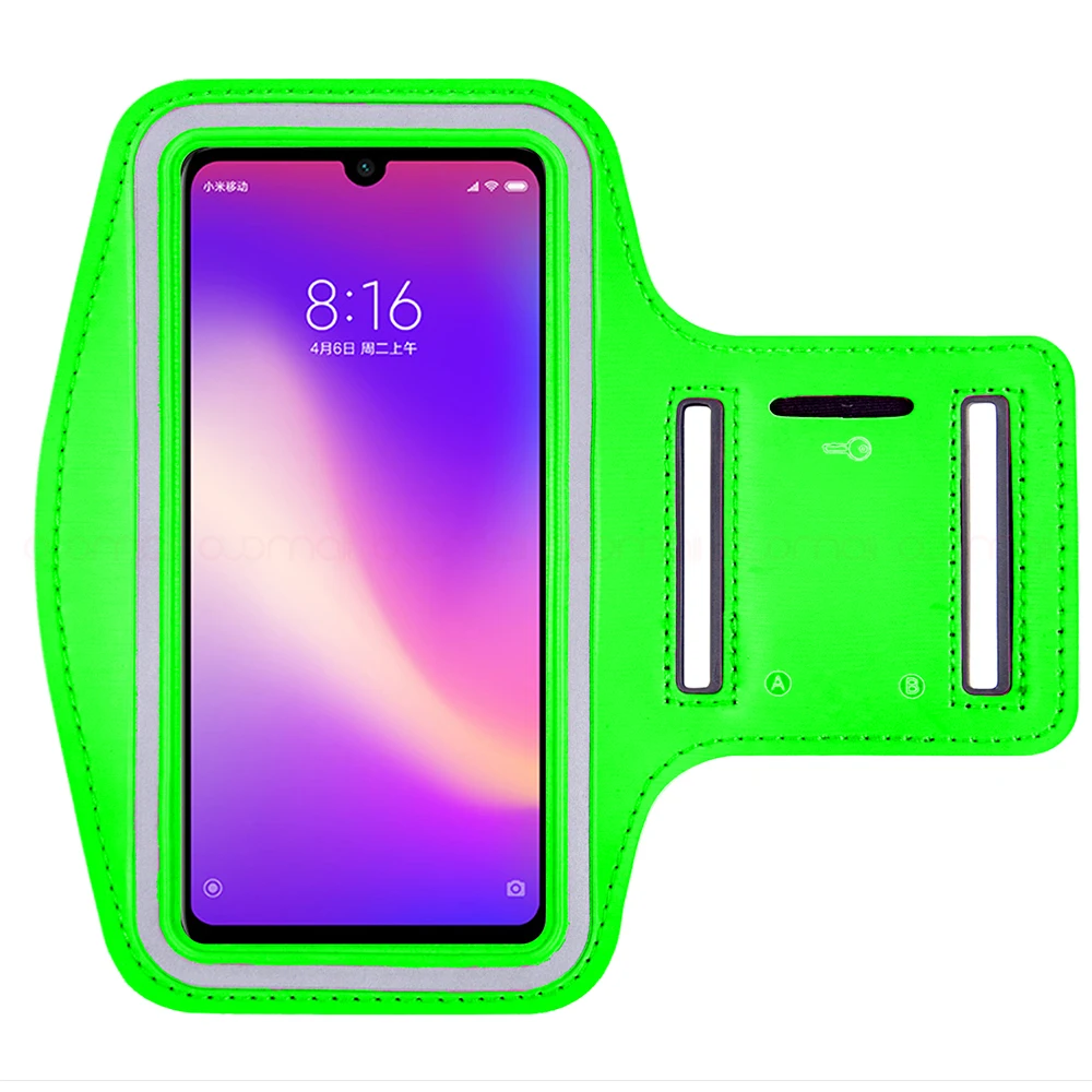 Зеленый Универсальный спортивный наручный чехол для телефона для xiaomi mi9 8 cc9 Redmi k20 note 8 Pro 7 наручная сумка для бега мужские и женские аксессуары для улицы mix 3 2 - Цвет: Зеленый