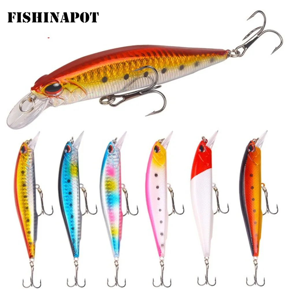 Рыболовная Приманка в виде гольяна FISHINAPOT 1 шт. 14 г/11 см кренкбейт из АБС-пластика