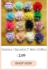 NISHINE 1 ярд 18 цветов шифон 3D кружевные цветы 6 лепестков цветок для ручной работы Детская повязка на голову Diy аксессуары для одежды и волос