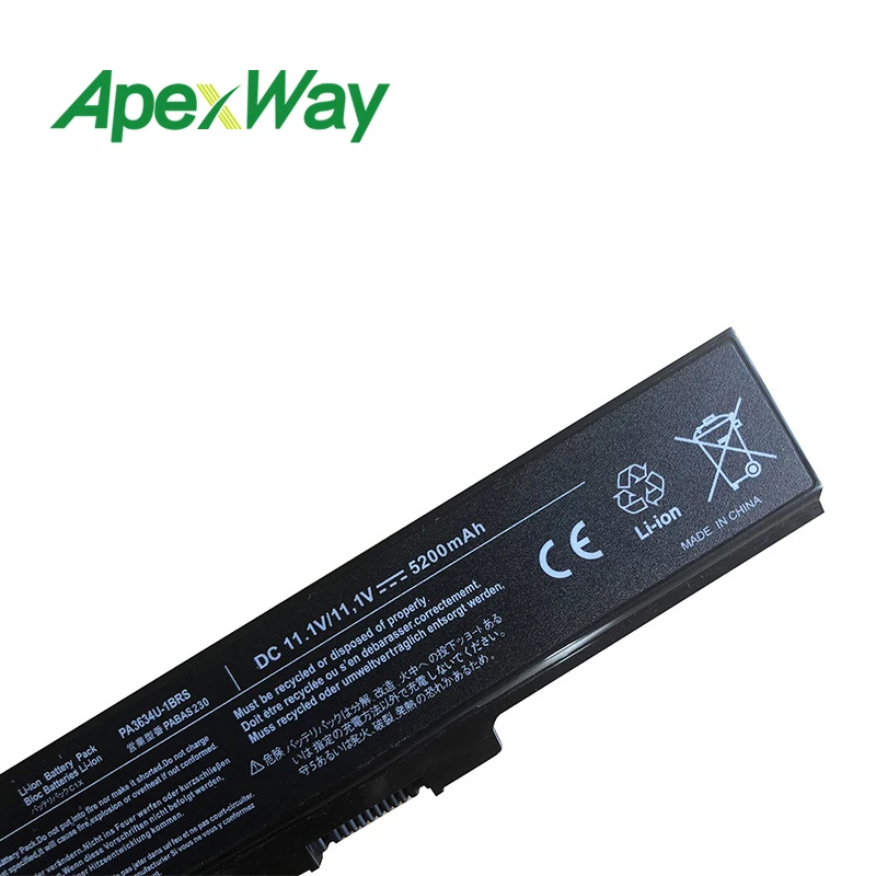 Apexway 6 ячеек Аккумулятор для Toshiba Satellite Pro c660 1d0 C650 C660D L630 L670 U400 U500 C660 L640 T110 T115 T135