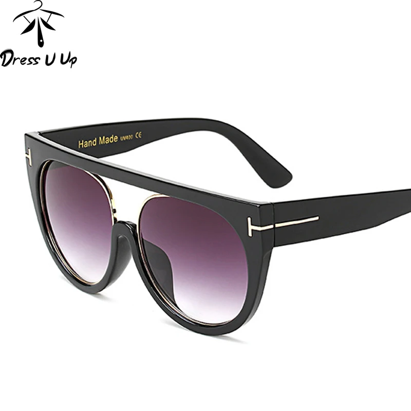 

DRESSUUP Vintage Big Frame Sunglasses Women Brand Designer Fashion Woman Shades Clear Sun Glasses Lentes De Sol Mujer Gafas