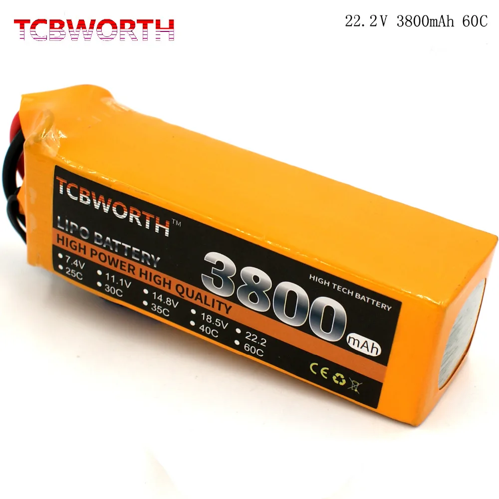 Аккумулятор LiPo 6S 22 2 в 3800 мАч 60C для радиоуправляемого самолета автомобиля лодки