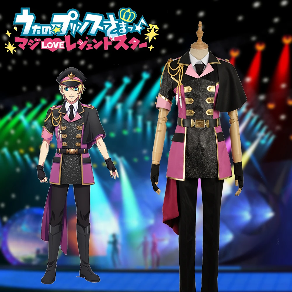 Обувь в Стиле персонажа токия «Uta No prince-sama» сезон 4 сукари Syo костюм для сцены, косплея, красный верх, Черная курточка и штаны Для мужчин взрослых форма перчатки Костюмы