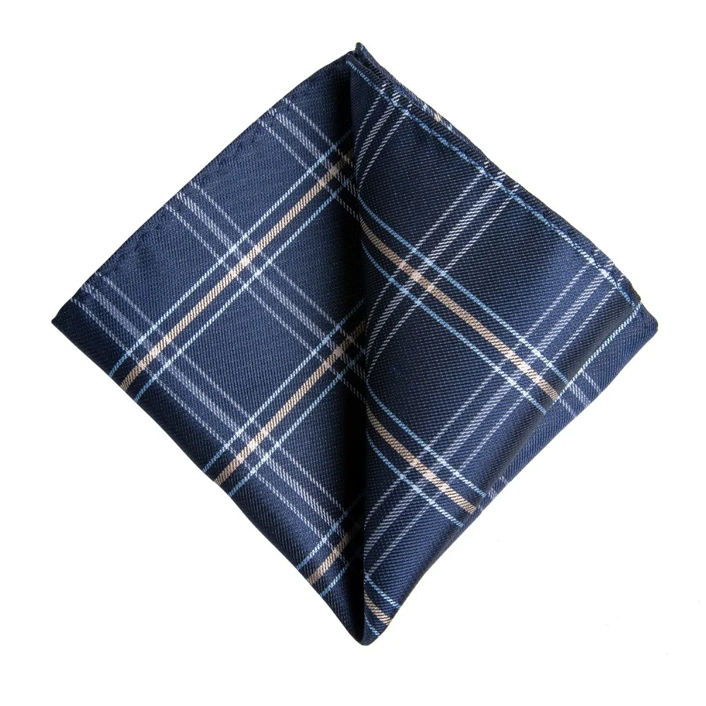 Мужской галстук в клетку DiBanGu классический синий и желтый из 100% шелка SJT