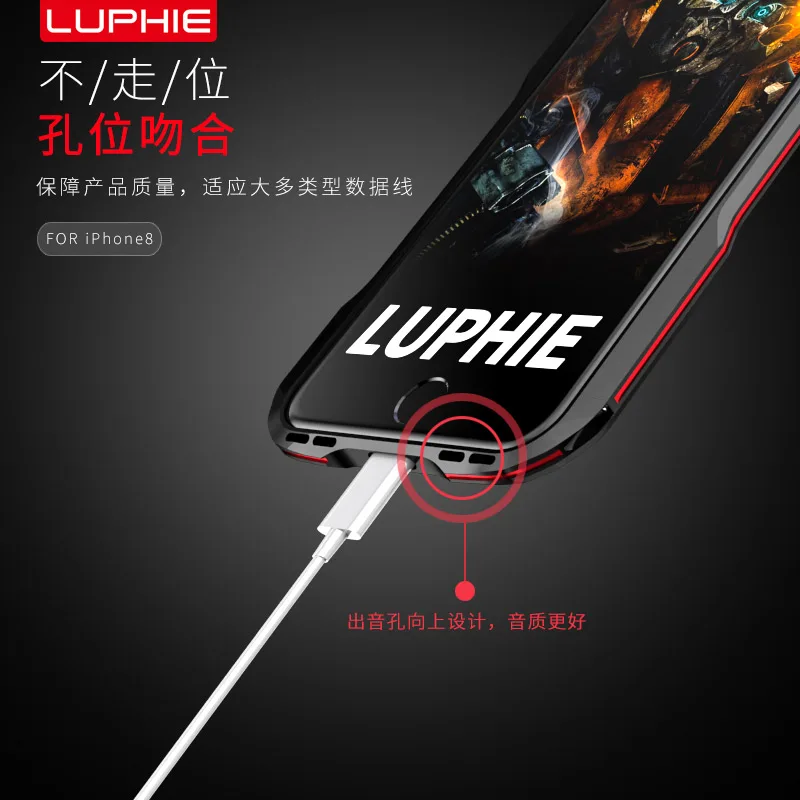 LUPHIE Роскошный металлический бампер чехол для телефона Apple iPhone X XS Max XR 8 7 Plus