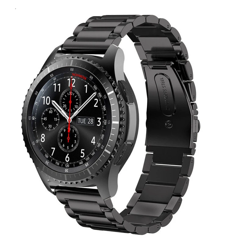 Для Samsung Gear S3 Frontier Galaxy Watch 46 мм 42 Classic 18 20 22 23 ремешок из нержавеющей стали