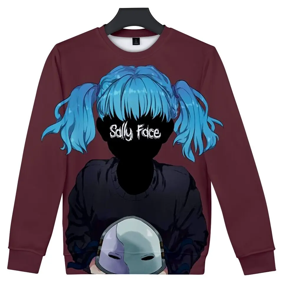 Sally Face/свитер с круглым вырезом; Детский свитер; толстовка с длинными рукавами и 3D принтом; модная футболка с длинными рукавами для мальчиков и девочек - Цвет: color at picture