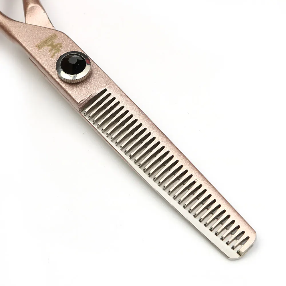 Парикмахерские ножницы 6 дюймов и 7 440C розовое золото плоские тонкие