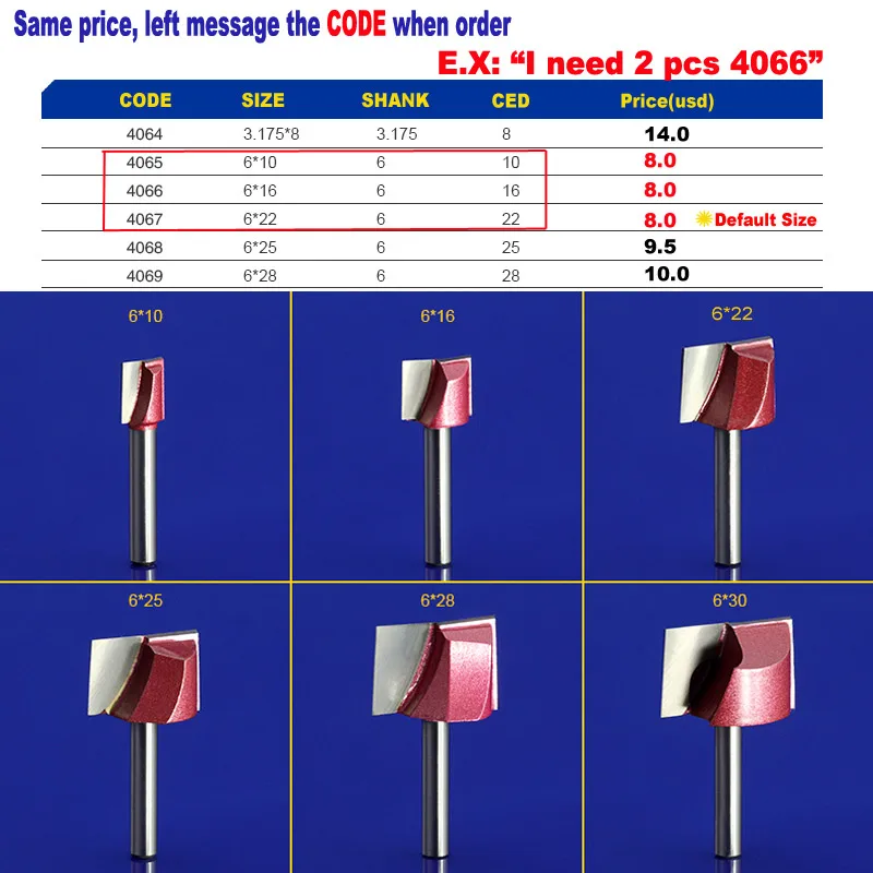 Фреза фрезерная одноразовая 6 х22 мм без заусенцев 1 шт.|cleaning bottom router bit|milling cuttercnc