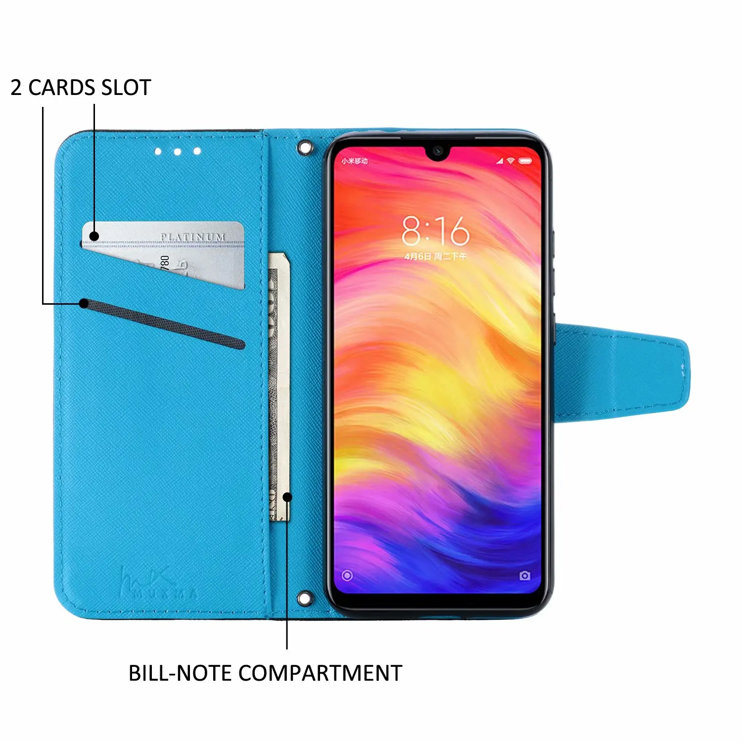 Для Xiaomi RedMi Note 6 Pro крышка Роскошные Стиль ткань кожаный чехол бумажник мульти