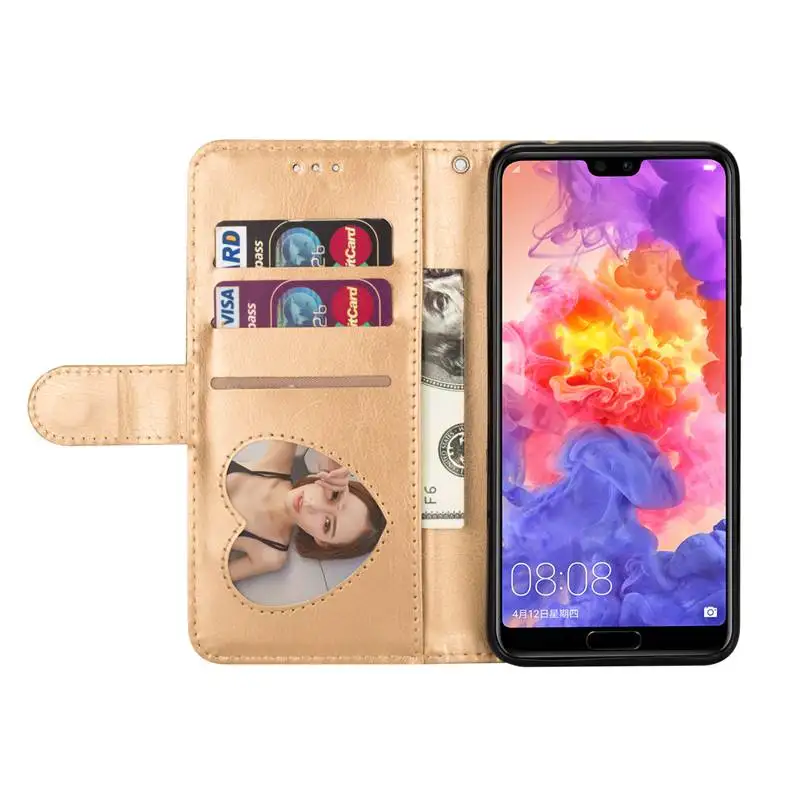 Блестящий кожаный чехол кошелек на молнии для Huawei P10 P20Pro Mate10lite Mate20pro с отделениями