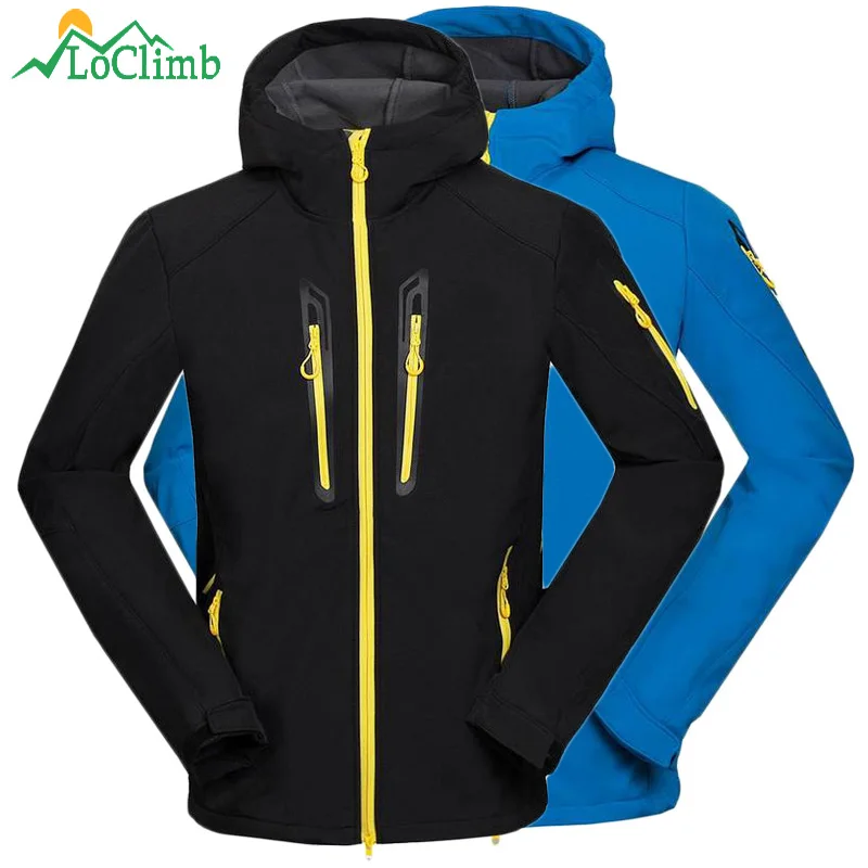 

LoClimb Waterproof Fleece Softshell Hiking Jackets Men Winter Trekking Camping Climbing Coat Outdoor Windproof Ski Jacket ,AM105