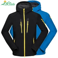 loclimb waterproof fleece softshell hiking jackets men winter trekking camping climbing coat outdoor windproof ski jacket am105