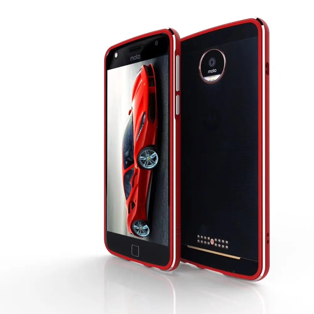 Red Для Moto Z2 PLAY, металлический алюминиевый бампер, рамка, чехол для MOTOROLA MOTO M/Z PLAY/Z2 PLAY/MOTO Z/MOTO G5 - Цвет: Red