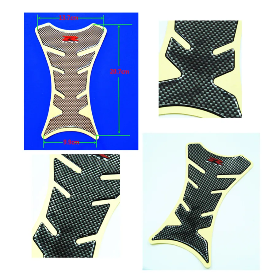 Обычной почтой мотоциклетные Fishbone форме наклейки углеродного волокна Топливный