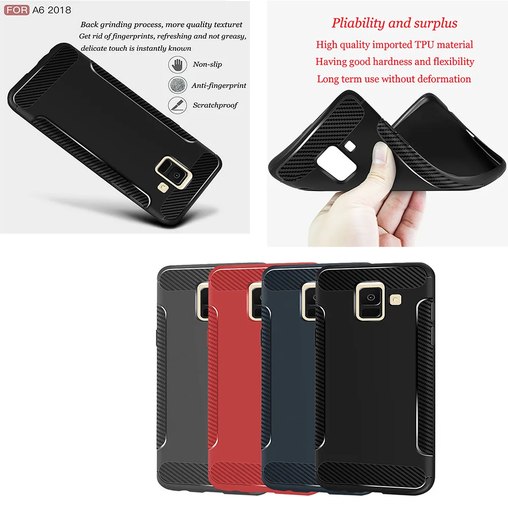 for samsung a600f Case a600 2018 a600fn sm-a600 For Samsung Galaxy A6 case a6 SM-A600FN/DS cover phone 5.6 " Fiber shell | Мобильные