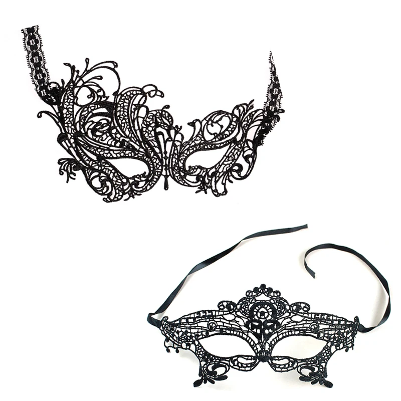 2pcs Style 9 1/2 шт., сексуальное Babydoll женское белье, Косплэй вечерние Горячие пикантные эротические костюмы для Для женщин женский выдалбливают Черная кружевная маска Косплэй маски - Цвет: 2pcs Style 9