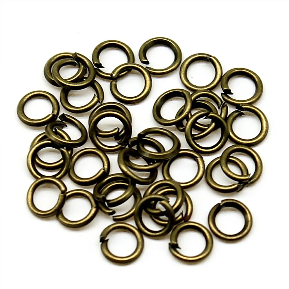 Bronze 200 шт 5 цветов 3/4/5/6/7/8/9/10 мм металлический DIY ювелирных изделий Открыть Один петли соединительные кольца и Разделение кольцо для изготовления ювелирных изделий - Цвет: Bronze