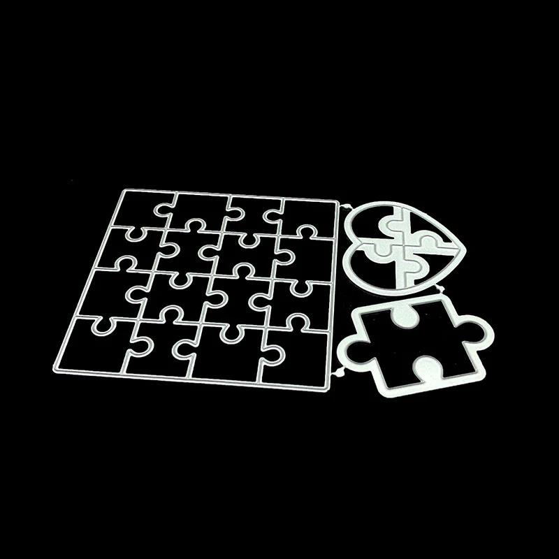 

JC New Metal Cutting Dies and Rubber Stamps Stencil Fun Puzzle Craft Cut Die Scrapbook DIY Handmade Album Paper Cards Decor Dies