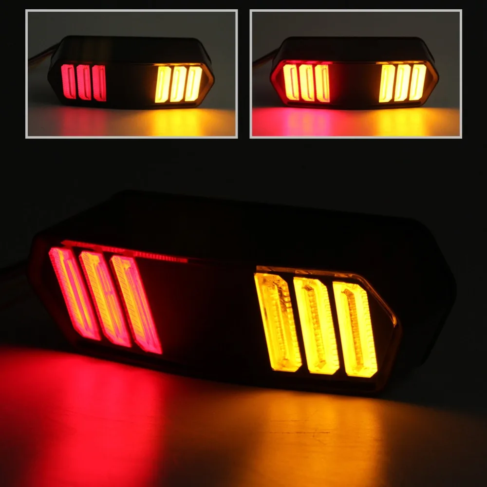 Cafe Racer Motorcycle LED Tail Light Running Stop Brake Rear Warning Turn Signal Indicator Lamp for Honda MSX125 CBR650F CTX700 |