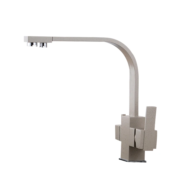 Y40102-2 Frap chrome Кухня Раковина кран 360 градусов вращения с очистки воды особенности три способа горячей и холодной воды смеситель F4352 - Цвет: Y40102-2