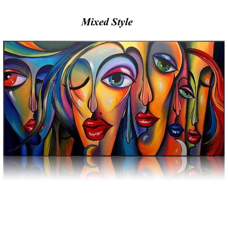 Чистая ручная роспись маслом на холсте люди секс девушка большие глаза настенное