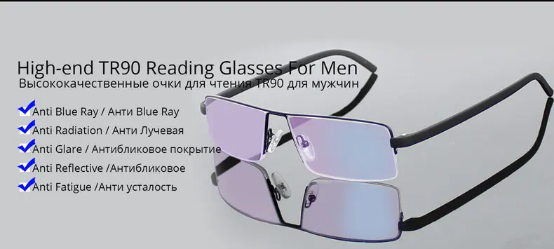 Мужские очки для чтения, для зрения, компьютерные очки Gafas Lectura, ретро оптическая металлическая оправа для очков+ 1,0 1,5 2,0 2,5 3,0 3,5 4,0