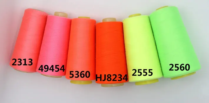 3000 yards 40s/2 high speed sewing thread polyester sewing thread type manual line 402-embroidery Fluorescence color series