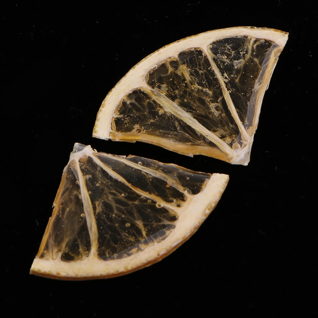 2 шт. засушенные апельсиновые ломтики с покрытием из жидкой смолы | Украшения и