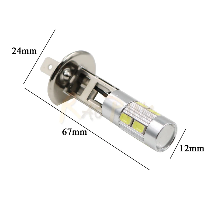 Raoping 2 шт., автомобильные наклейки на H1 10SMD 5730 светодиодный туман светильник фара дальнего света лампочка Замена лампы с объективом белый 12V