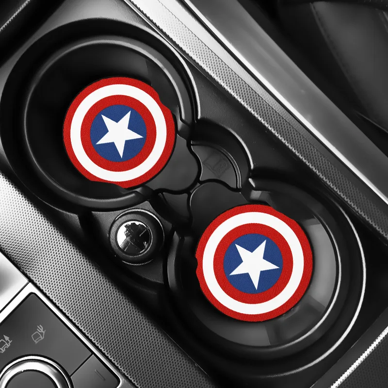 Для Marvel Avengers Heros фигурка салона автомобиля круглая бутылка для воды с мультяшным ковриком Coaster