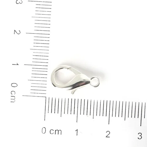 Silver 16MM Пистолет металл/латунь/родий/серебро/золото из нержавеющей стали в виде лобстера застежка крючки для DIY ожерелье и изделия в виде ювелирных браслетов - Цвет: Silver 16MM